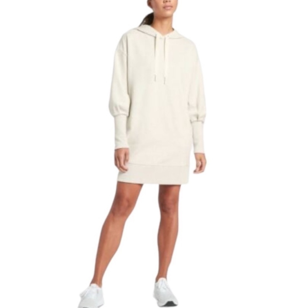 Athleta Oatmeal Mala Hoodie Dress